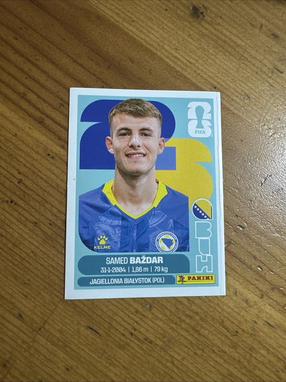 SAMED BAZDAR Panini FIFA World Cup 2026 Sticker #BIH19 Bosnia and Herzegovina